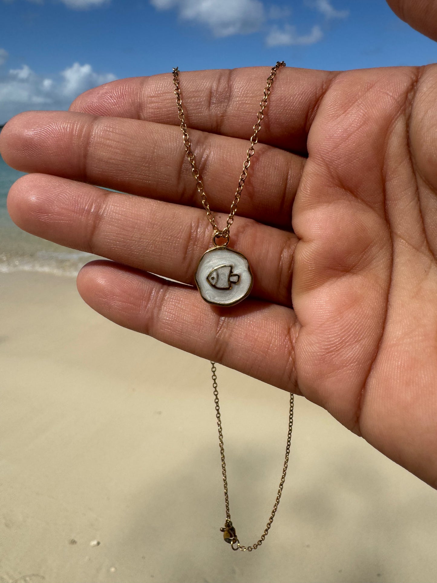 Collier doré 🐠 Acier inoxydable
