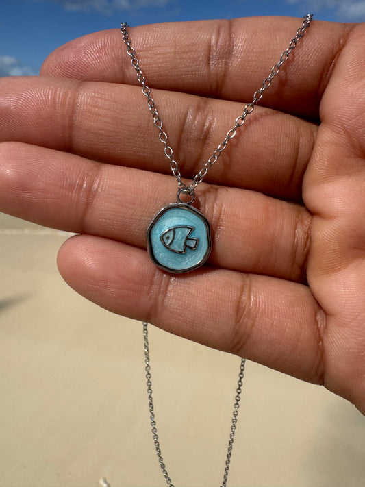 COLLIER EN ACIER INOXYDABLE | ARGENTÉ 🐠