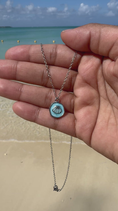 Collier coquillage argenté | ACIER inoxydable